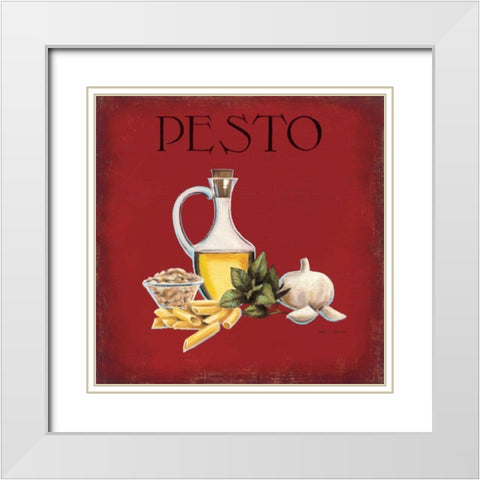 Italian Cuisine II White Modern Wood Framed Art Print with Double Matting by Fabiano, Marco