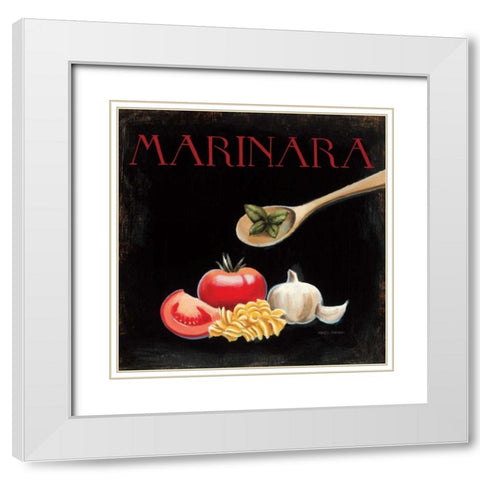 Italian Cuisine IV White Modern Wood Framed Art Print with Double Matting by Fabiano, Marco