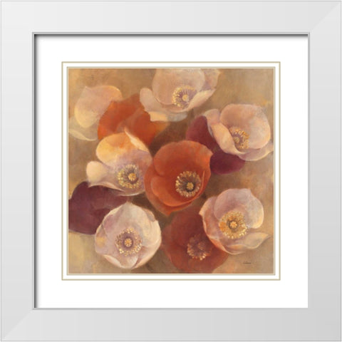 Eventide White Modern Wood Framed Art Print with Double Matting by Hristova, Albena