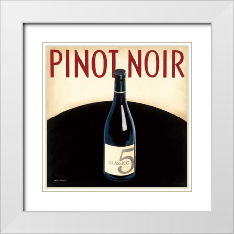 Vin Moderne I White Modern Wood Framed Art Print with Double Matting by Fabiano, Marco