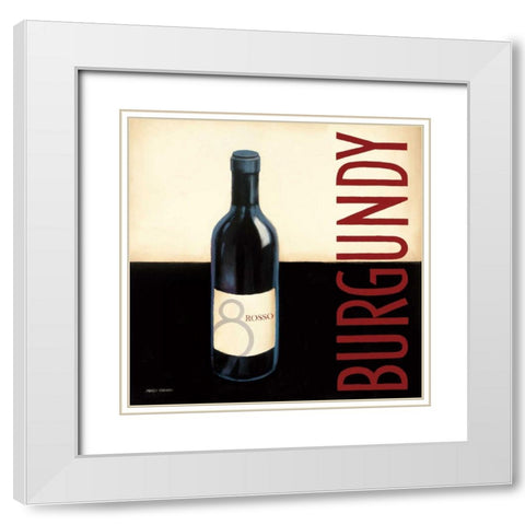 Vin Moderne II White Modern Wood Framed Art Print with Double Matting by Fabiano, Marco