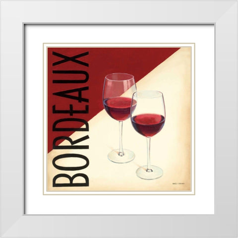 Vin Moderne III White Modern Wood Framed Art Print with Double Matting by Fabiano, Marco