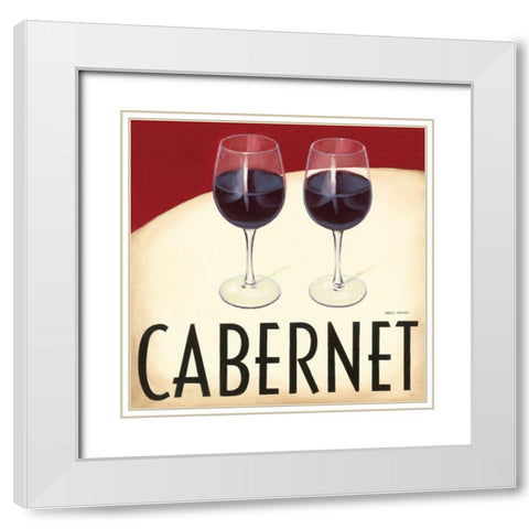 Vin Moderne IV White Modern Wood Framed Art Print with Double Matting by Fabiano, Marco