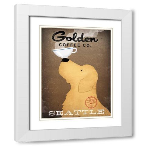 Golden Coffee Co White Modern Wood Framed Art Print with Double Matting by Fowler, Ryan