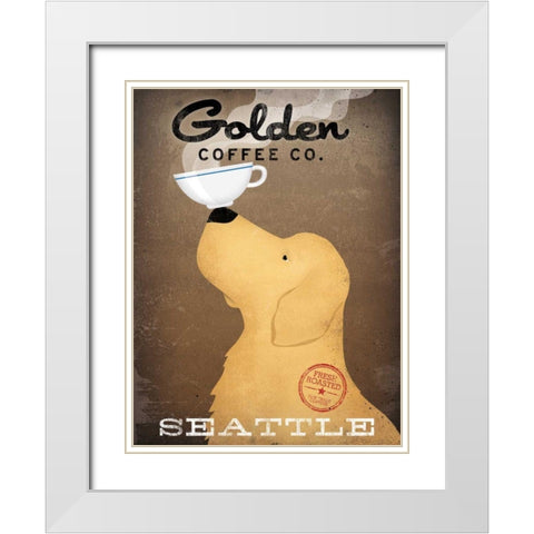 Golden Coffee Co White Modern Wood Framed Art Print with Double Matting by Fowler, Ryan