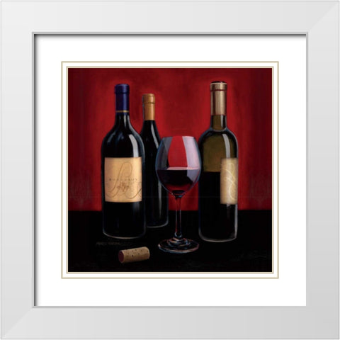 Grand Reserve Square II White Modern Wood Framed Art Print with Double Matting by Fabiano, Marco