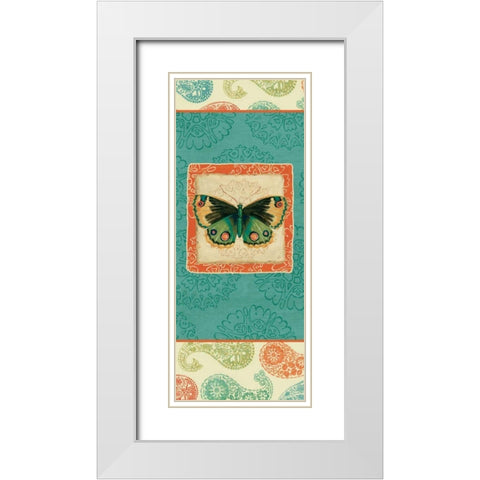 Folk Floral VI White Modern Wood Framed Art Print with Double Matting by Brissonnet, Daphne