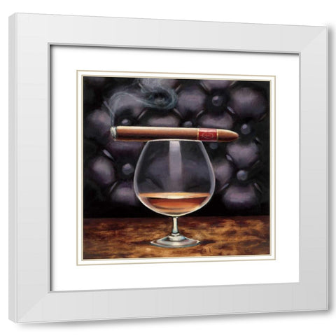 Gentlemen Prefer I White Modern Wood Framed Art Print with Double Matting by Fabiano, Marco