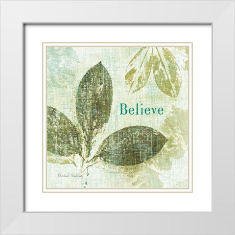Natures Impressions IV White Modern Wood Framed Art Print with Double Matting by Mullan, Michael