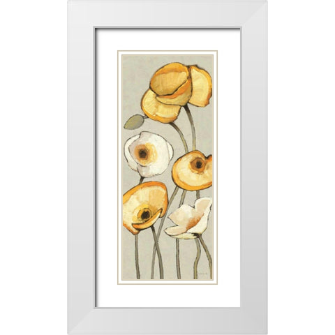 Jaune Gris Panel I White Modern Wood Framed Art Print with Double Matting by Novak, Shirley