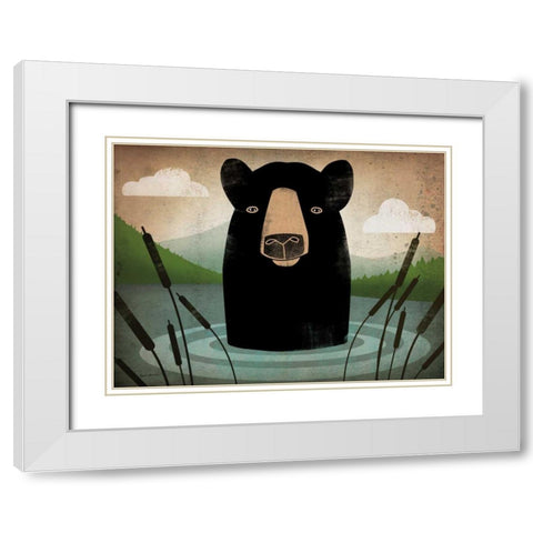 Skinny Dip White Modern Wood Framed Art Print with Double Matting by Fowler, Ryan