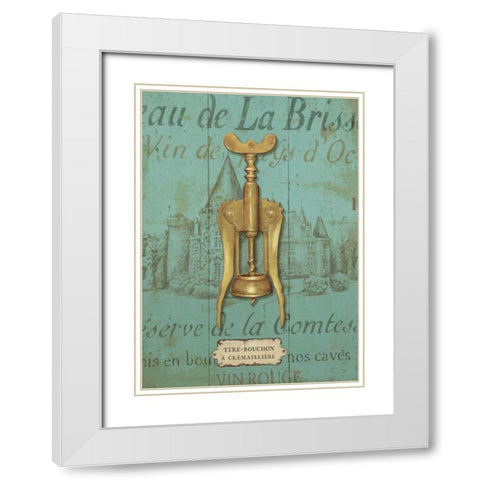 Antique Corkscrew III Blue White Modern Wood Framed Art Print with Double Matting by Brissonnet, Daphne