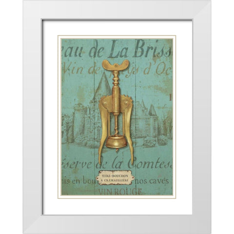 Antique Corkscrew III Blue White Modern Wood Framed Art Print with Double Matting by Brissonnet, Daphne
