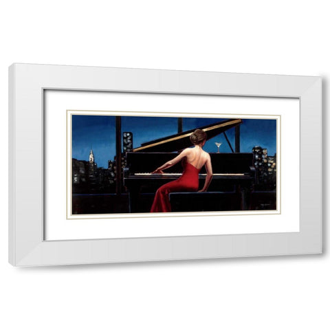 Lady in Red White Modern Wood Framed Art Print with Double Matting by Fabiano, Marco