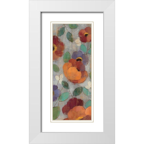 Urban Floral Panel I White Modern Wood Framed Art Print with Double Matting by Vassileva, Silvia