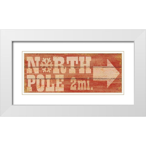 North Pole White Modern Wood Framed Art Print with Double Matting by Brissonnet, Daphne