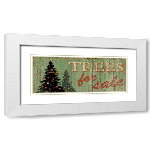 Trees for Sale White Modern Wood Framed Art Print with Double Matting by Brissonnet, Daphne