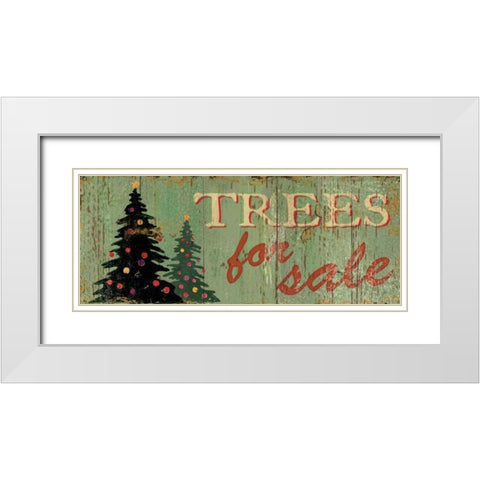 Trees for Sale White Modern Wood Framed Art Print with Double Matting by Brissonnet, Daphne