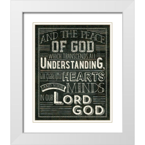 Holy Words II White Modern Wood Framed Art Print with Double Matting by Pela Studio