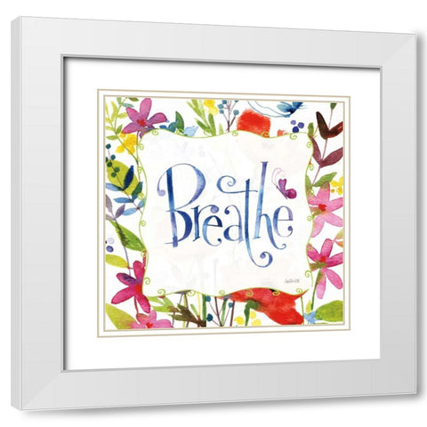 Breathe White Modern Wood Framed Art Print with Double Matting by Tavoletti, Anne