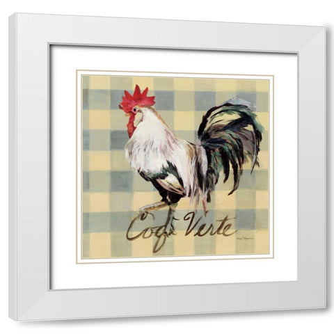 Coq Verte White Modern Wood Framed Art Print with Double Matting by Hageman, Marilyn