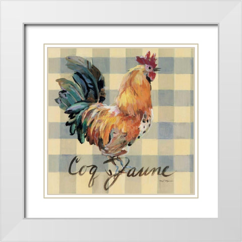 Coq Jaune White Modern Wood Framed Art Print with Double Matting by Hageman, Marilyn