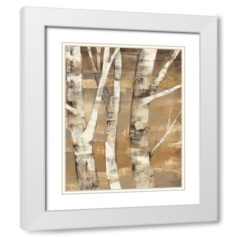 Wandering Through the Birches II White Modern Wood Framed Art Print with Double Matting by Hristova, Albena