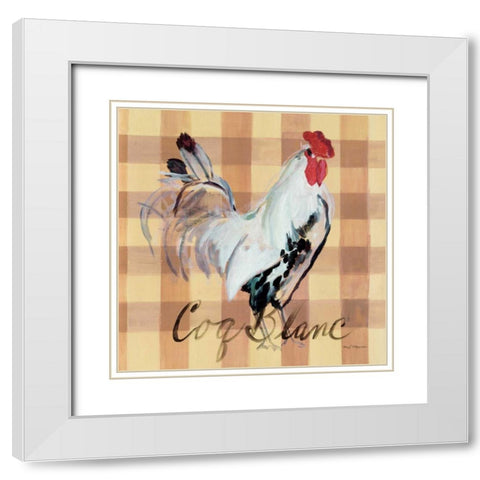 Coq Blanc White Modern Wood Framed Art Print with Double Matting by Hageman, Marilyn