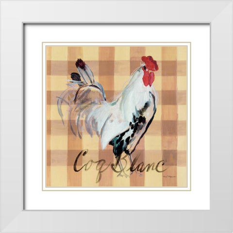 Coq Blanc White Modern Wood Framed Art Print with Double Matting by Hageman, Marilyn