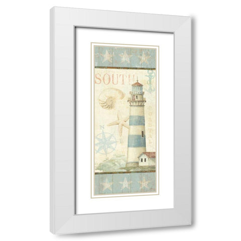 Coastal Shells II White Modern Wood Framed Art Print with Double Matting by Brissonnet, Daphne
