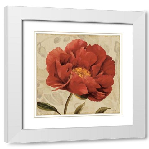 Floral Romance II C White Modern Wood Framed Art Print with Double Matting by Audit, Lisa