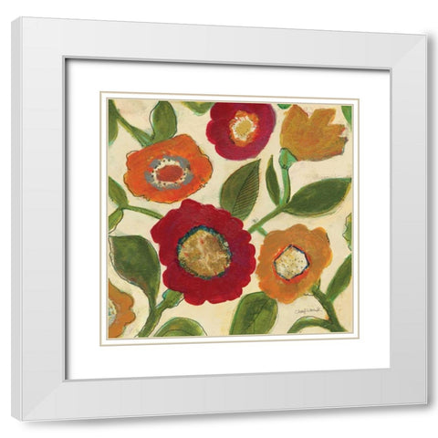 Park II v.2 White Modern Wood Framed Art Print with Double Matting by Warrick, Cheryl