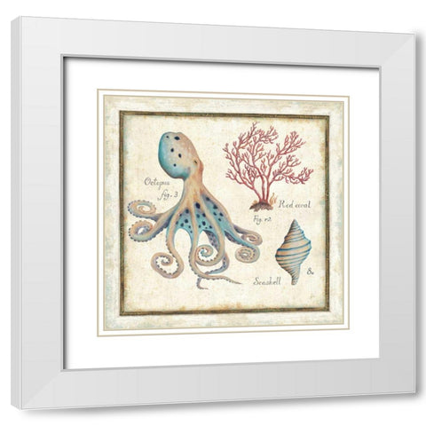 Oceanography I White Modern Wood Framed Art Print with Double Matting by Brissonnet, Daphne