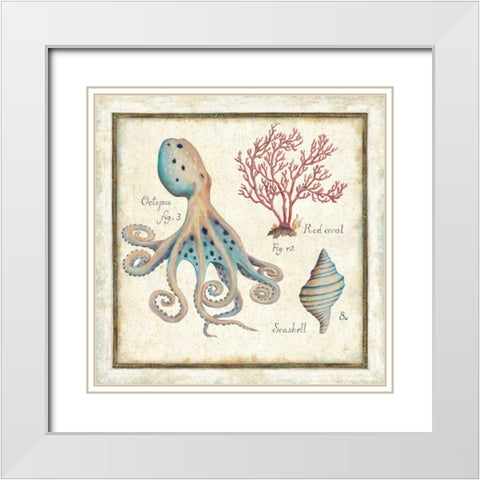 Oceanography I White Modern Wood Framed Art Print with Double Matting by Brissonnet, Daphne