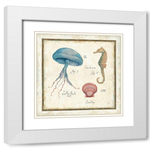 Oceanography III White Modern Wood Framed Art Print with Double Matting by Brissonnet, Daphne