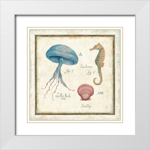 Oceanography III White Modern Wood Framed Art Print with Double Matting by Brissonnet, Daphne