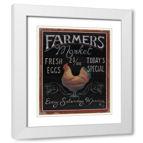 Farmers Market I White Modern Wood Framed Art Print with Double Matting by Brissonnet, Daphne