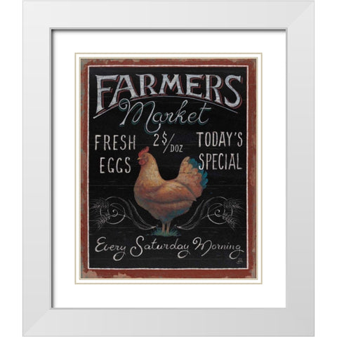 Farmers Market I White Modern Wood Framed Art Print with Double Matting by Brissonnet, Daphne