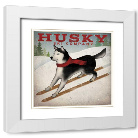 Husky Ski Co. White Modern Wood Framed Art Print with Double Matting by Fowler, Ryan