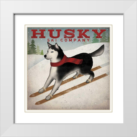 Husky Ski Co. White Modern Wood Framed Art Print with Double Matting by Fowler, Ryan
