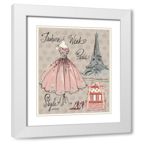 Fashion Week III White Modern Wood Framed Art Print with Double Matting by Tavoletti, Anne
