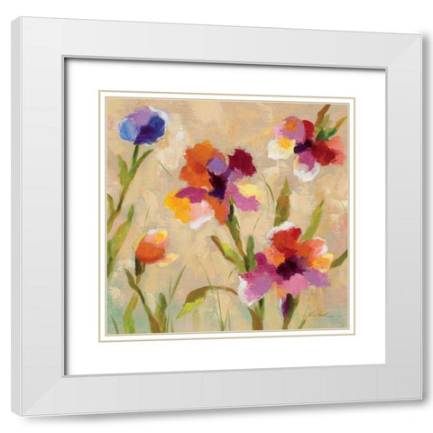Bold Bright Flowers III White Modern Wood Framed Art Print with Double Matting by Vassileva, Silvia
