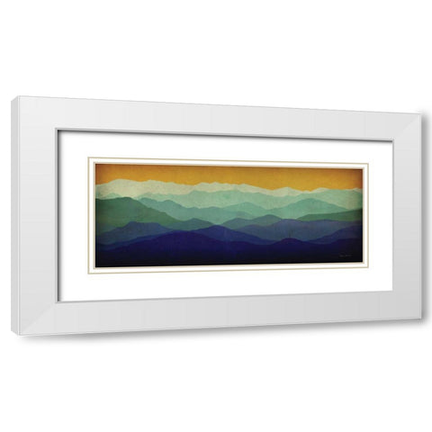 Yellow Sky Mountains White Modern Wood Framed Art Print with Double Matting by Fowler, Ryan
