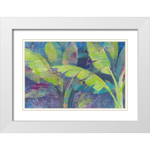 Bermuda Palms White Modern Wood Framed Art Print with Double Matting by Hristova, Albena