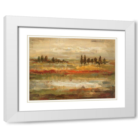 Summer Fields White Modern Wood Framed Art Print with Double Matting by Vassileva, Silvia