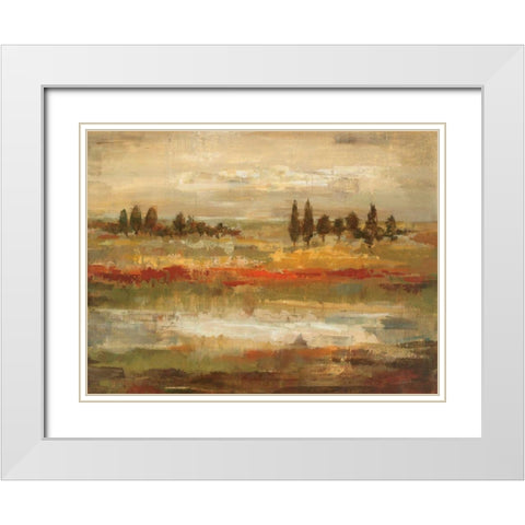 Summer Fields White Modern Wood Framed Art Print with Double Matting by Vassileva, Silvia