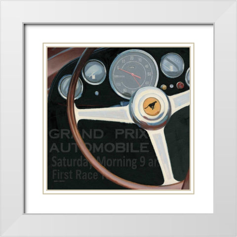 RPM I with Words White Modern Wood Framed Art Print with Double Matting by Fabiano, Marco