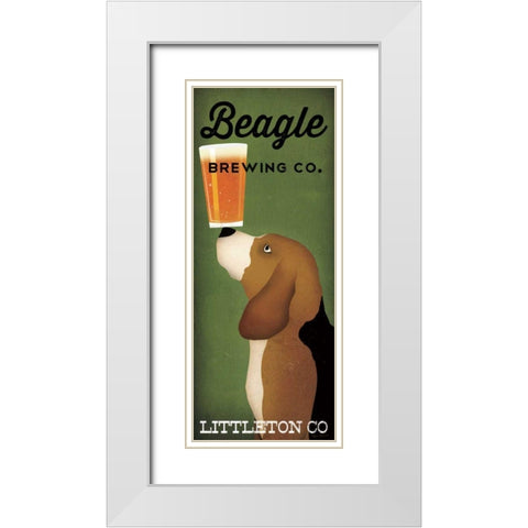 Beagle Brewing Co - Littleton Co White Modern Wood Framed Art Print with Double Matting by Fowler, Ryan