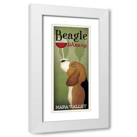 Beagle Winery - Napa Valley White Modern Wood Framed Art Print with Double Matting by Fowler, Ryan