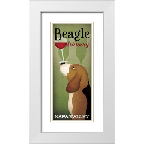 Beagle Winery - Napa Valley White Modern Wood Framed Art Print with Double Matting by Fowler, Ryan
